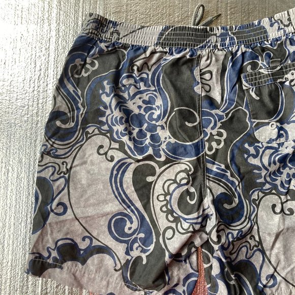 TOMMY BAHAMA Swim Trunks Adult Large Surf Waves Blue Mens Bath Suit Board Shorts - Picture 11 of 16